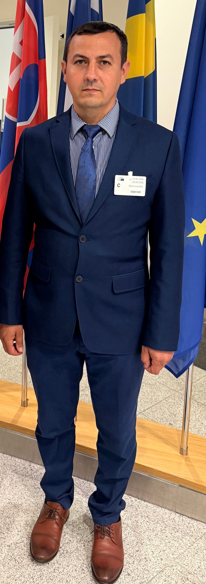 Locotenent-colonelul Florin Lucaci la Bruxelles, în vizita de studiu la instituțiile europene
