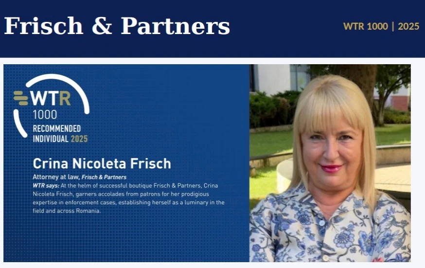 Crina Nicoleta Frisch  Attorney at law Frisch & Partners — bestnews.ro
