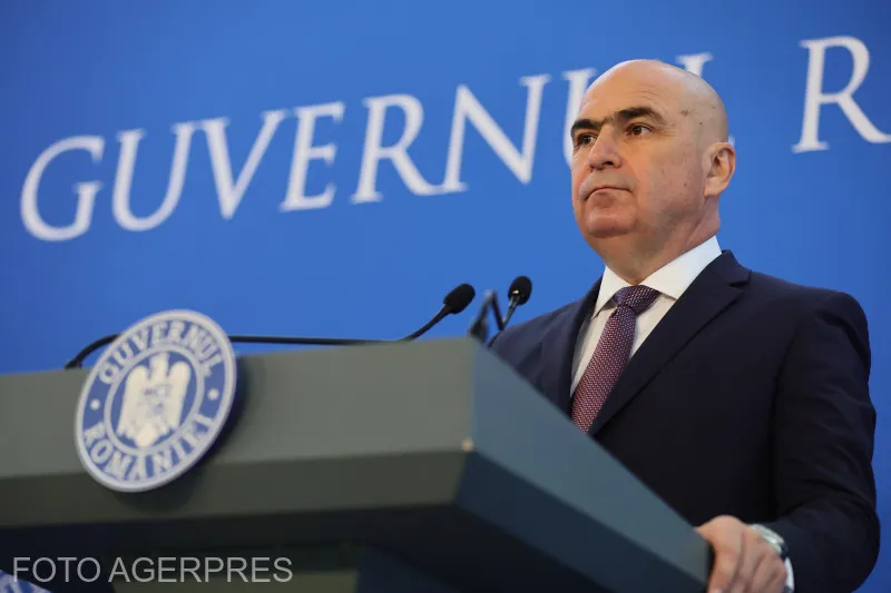 Ilie Bolojan la pupitrul Guvernului României, în septembrie 2025